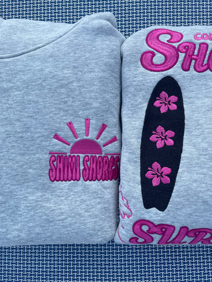 "Shoreline Surf Club" Hoodie In Grey