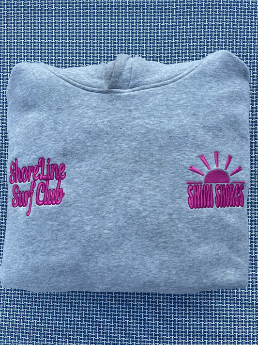 "Shoreline Surf Club" Hoodie In Grey
