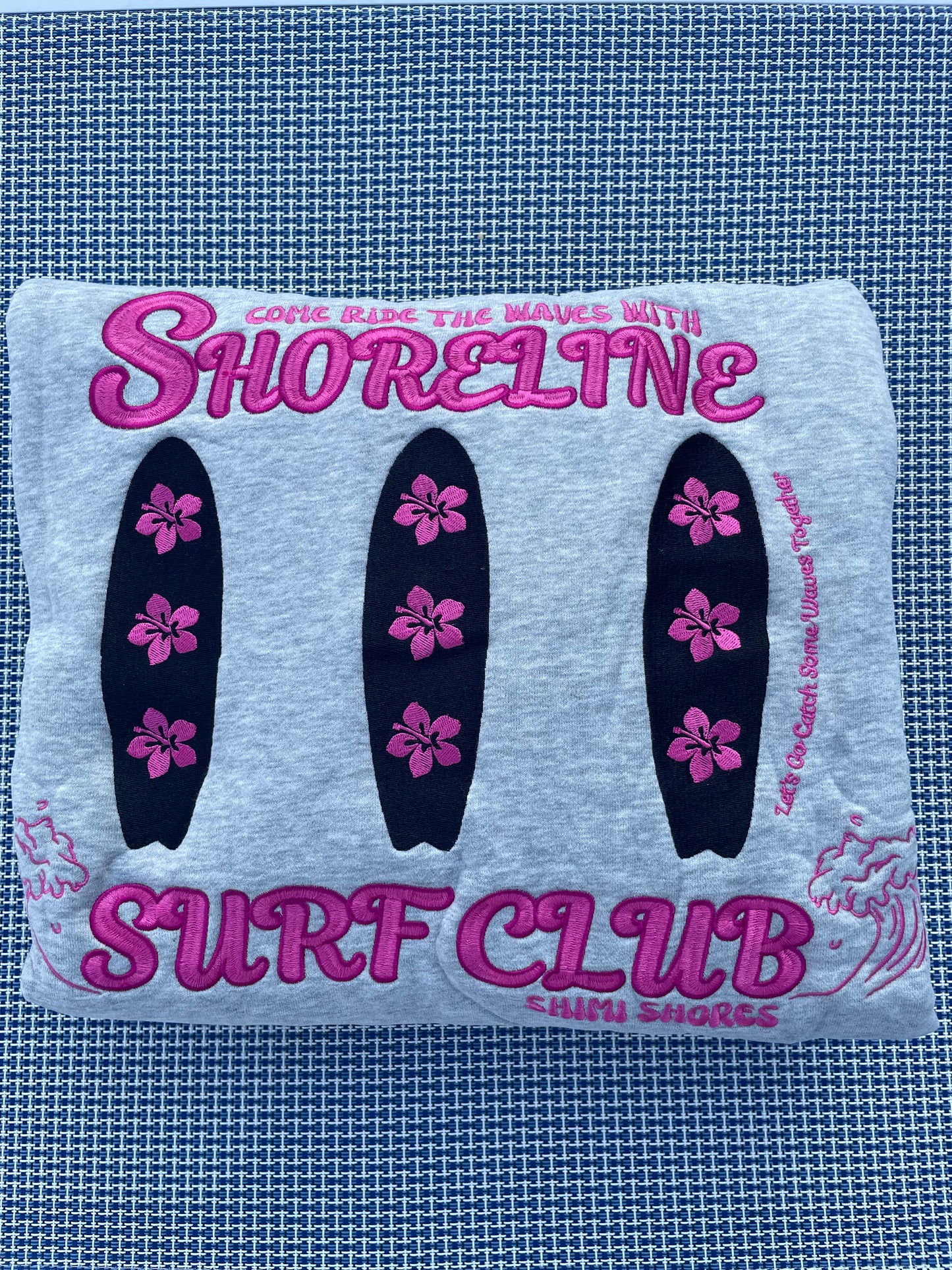 "Shoreline Surf Club" Hoodie In Grey