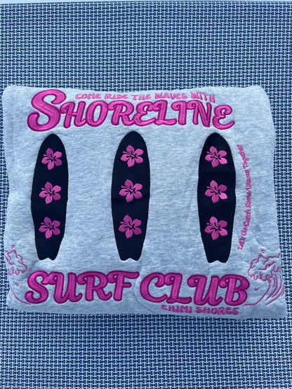 "Shoreline Surf Club" Hoodie In Grey